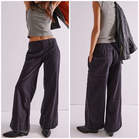 Free People Pants - NWOT Free People We The Free Breezy Denim Pull-On Jeans - black - Small